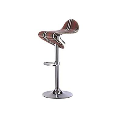 Imagem de Bancos de bar cadeira de bar moderno metal elevador banco alto decoração de casa cadeiras de bar retrô decoração de café bancos de bar ajustáveis cadeiras de bar (cor: 1)