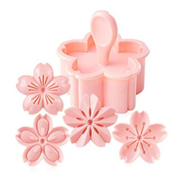 Imagem de Conjunto de 5 cortadores de biscoito de flor de cerejeira bolo lunar para cozinha DIY utensílios de decoração de cozimento cereja