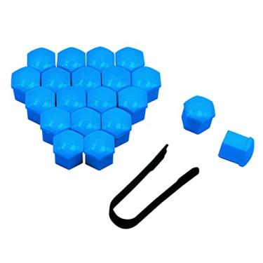 Imagem de Porca de roda 20 peças porca de roda tampa de cabeça de parafuso tampas de parafuso de proteção decoração exterior aros de parafuso de proteção acessórios de carro 17mm 19mm 21mm tampas de porca de