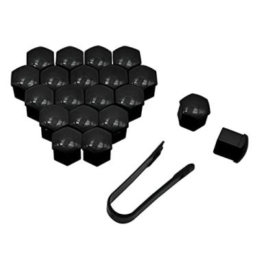 Imagem de Porca de roda 20 peças porca de roda tampa de cabeça de parafuso tampas de parafuso de proteção decoração exterior aros de parafuso de proteção acessórios de carro 17mm 19mm 21mm tampas de porca de