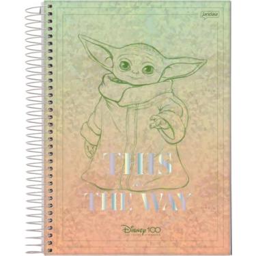 Imagem de Caderno Espiral Univ CD 10 Matérias 160 Fls Disney 100TH Grogu FSC Jandaia
