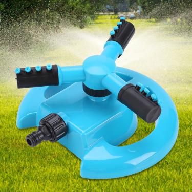 Imagem de Aspersor de Irrigação Giratório de 360 ​​graus para Jardim -de Irrigação Circular de 3 Bicos (Azul)