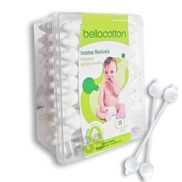 Imagem de Hastes Flexíveis Cotonete Bebe Bastonetes Bellacotton Caixa C/ 50unidades