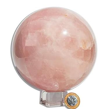 Imagem de Artesanato, Esfera Quartzo Cristal Rosa Pedra 16,5cm 5,49Kg Classe B