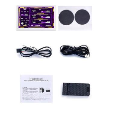 Imagem de WANSUPYIN Mini tela secundária USB com tela IPS de 5 polegadas, painel de sensor de PC AIDA64 isento PC CPU RAM monitor de dados