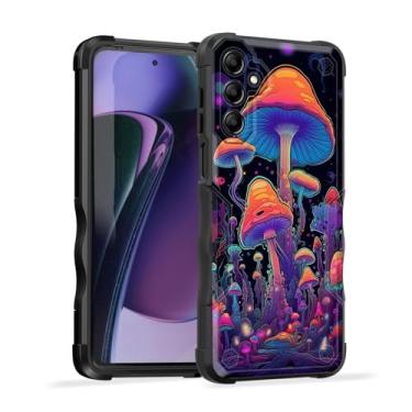 Imagem de EFGWSDER Capa para Galaxy A15 5G, camada dupla, proteção contra quedas de grau militar de 3 m, antiderrapante, resistente à prova de choque para Samsung Galaxy A15 5G 6,5 polegadas 2023, cogumelos