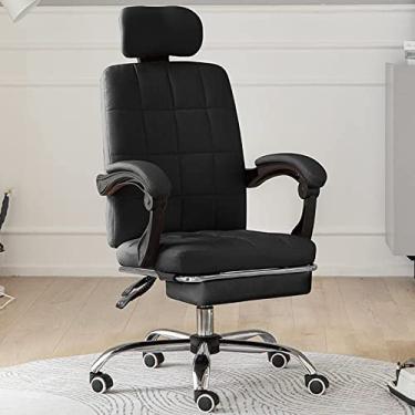 Imagem de Cadeira de jogos, mesa de computador, cadeira de escritório com apoio para os pés, cadeira gamer de corrida, cadeira ergonômica giratória ajustável, apoio de braço ajustável e encosto de cabeça