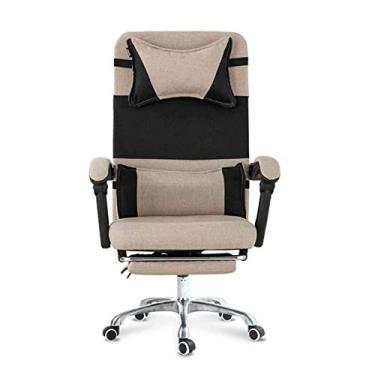 Imagem de Cadeiras de escritório ergonômicas cadeira de mesa de malha com apoio lombar apoio de braço e encosto de cabeça ajustável cadeira executiva giratória para computador executivo marrom