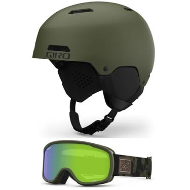 Imagem de Giro Pacote combo de capacete de esqui Ledge – capacete de snowboard com óculos combinando verde fosco/trilha verde nuvem poeira P (52-55,5 cm)