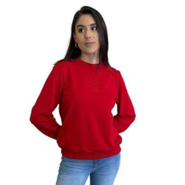 Imagem de Blusão Moletom Feminino Estampa Contorno Bordado Colcci-Feminino