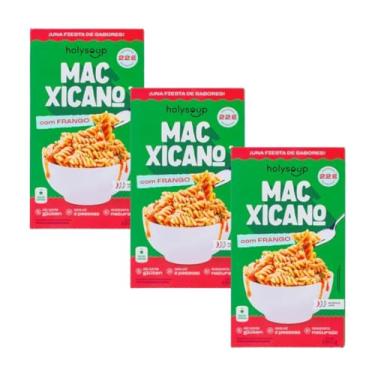 Imagem de KIT 3X MACARRÃO PROTEICO SEM GLÚTEN HOLYSOUP MAC XICANO 180G