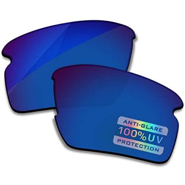 Imagem de Bowyer Lentes de reposição polarizadas para óculos de sol Oakley Flak 2.0 XL OO9188 - azul safira espelhado