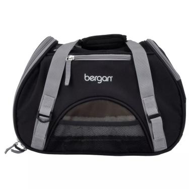 Imagem de Bolsa De Transporte Bergan Comfort Carrier Mala de Viagem Avião Para Cães e Gatos Pequeno - Preto