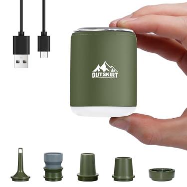 Imagem de OUTSKIRT Mini bomba de ar recarregável portátil para colchão de ar, brinquedos de piscina, colchão de ar flutuante/brinquedos de piscina para cama, flutuadores