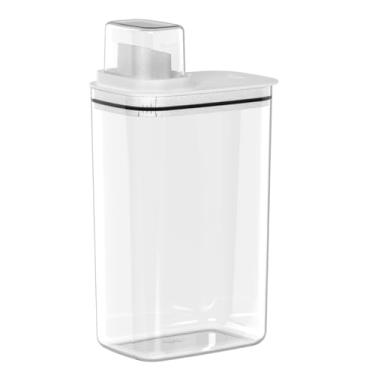 Imagem de Pote Hermético Copo Medidor Porta Sabão Em Pó Líquido Amaciante 2,3L Lavanderia (Sem Personalização)