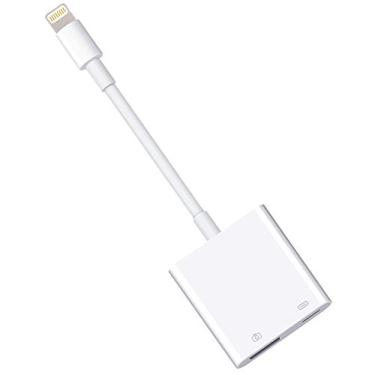 Imagem de Adaptador de câmera Lightning para USB3 com porta de carregamento, adaptador de cabo USB OTG Lightning fêmea para iPhone, modelos de iPad compatíveis com câmera de conexão, leitor de cartão, pen drive