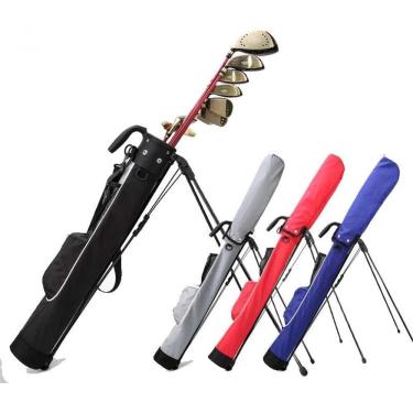 Imagem de Bolsa para tacos de golfe de grande capacidade com suporte à prova d'água para fácil transporte e armazenamento Bolsa para armas de golfe, preta, cinza, vermelha, azul, vermelha