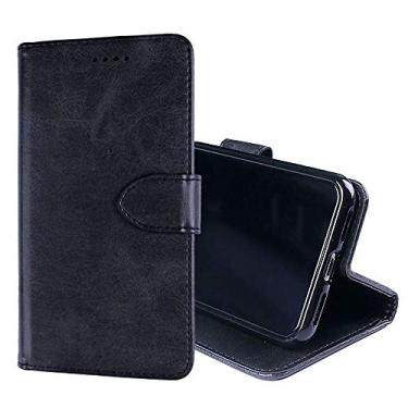 Imagem de NEKOYA Capa de telefone para Sony Xperia XZ Premium, capa carteira de couro com compartimento para cartão, suporte e fecho magnético, capa de couro premium para Sony Xperia XZ preta