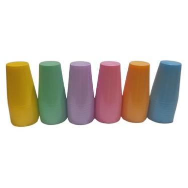 Imagem de Kit 60 Copos Descartável Tipo Acrílico 200ml Chá Revelação Festa Infantil Candy Collor (Multicolorido)
