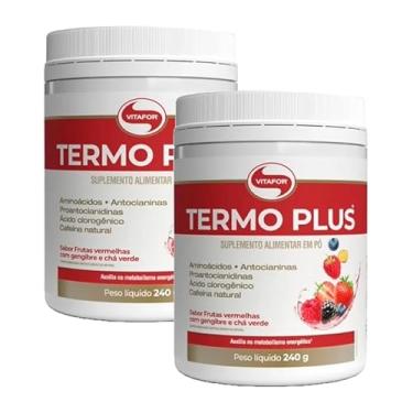 Imagem de Kit 2X: Termo Plus Termogênico Frutas Vermelhas com Gengibre e Chá Verde Vitafor 240g