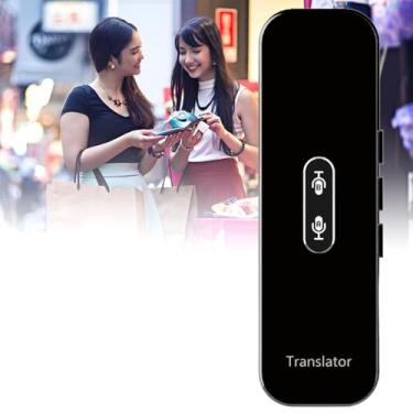 Imagem de Tradutor de Voz Inteligente Portátil, Dispositivo Tradutor de Idiomas Com Suporte para Tradução Em Tempo Real Em Vários Idiomas para Aprendizagem de Negócios Em Viagens, Aumenta