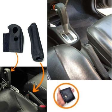 Imagem de Capas Couro Manopla Câmbio Automático E Freio De Mão Nissan Tiida 2008