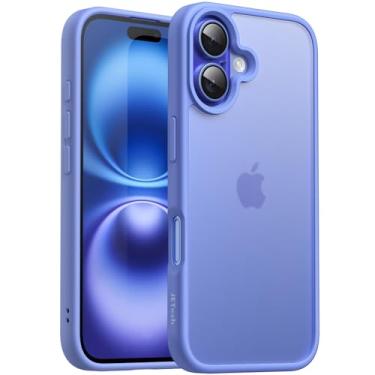 Imagem de JETech Capa Matte para iPhone 16 Plus 6,7 Polegadas, Case Proteção Contra Quedas de Nível Militar à Prova de Choque, Capinha Traseira Translúcida Fosca, Anti-Impressão Digital (Ultramarino)