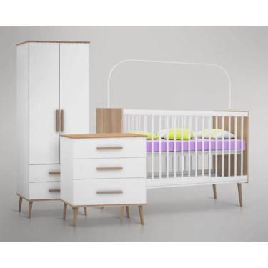 Imagem de Quarto Infantil Retro Annie com Berço Bella - Móveis Canaã