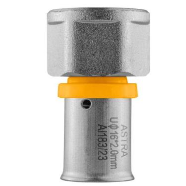 Imagem de Conexão Fixa Fêmea 16mm 1/2  Para Tubo Pex Gás Tubulação - ASTRA