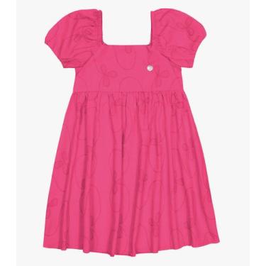 Imagem de Vestido Infantil Em Linho Trick Nick Rosa, 12, Rosa