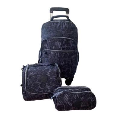Imagem de Kit Mochila Juvenil De Rodinhas 360 Com Estojo E Lancheira - Vozz