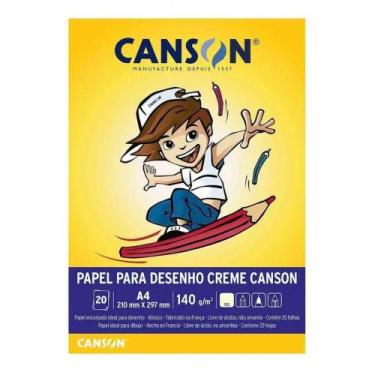 Imagem de Papel Canson A4 Creme 140G/M2 Bloco-Canson