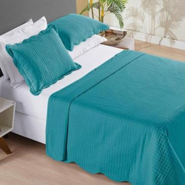 Imagem de Cobre Leito Domo Padrão Dupla Face Barato - Petroleo - Casa Show Enxov