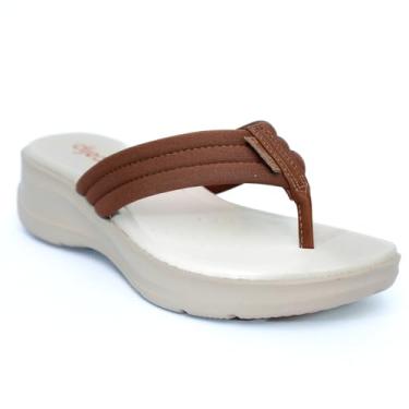 Imagem de Tamanco Dijean Anatômico 33005 Feminino - Bege e Marrom - 38