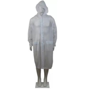 Imagem de Capa De Chuva Com Capuz Classe 100% Pvc Adulto Unissex Impermeável Sup
