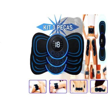 Imagem de Kit 3 Massageador Portátil Recarregável Dor Pernas Coluna - ARK STORE