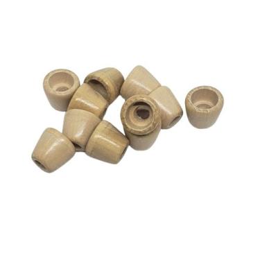 Imagem de Ponteira de Madeira cor marfim Sininho Sino bolinha PCT 50 Unidades - 