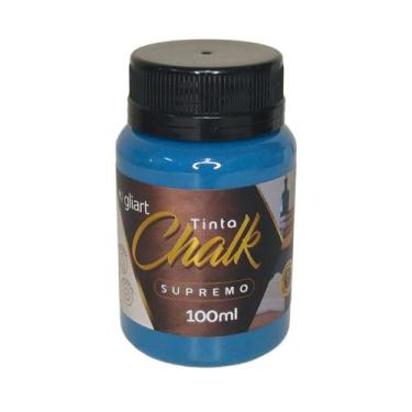 Imagem de Tinta Chalk Gliart 100ml Super Cobertura Para Artesanato, Azul petróle