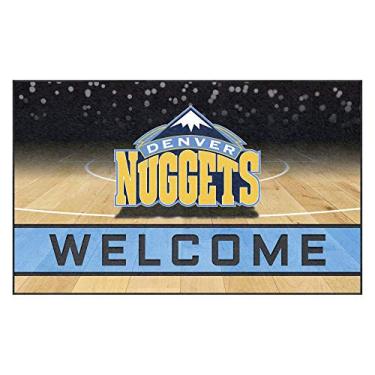 Imagem de FANMATS 21947 Team Color Manivela borracha Denver Nuggets tapete de porta, 1 pacote
