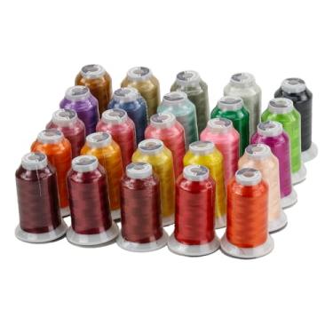 Imagem de ELEMENT Pacote tropical | Bandeja com 25 carretéis | Linha de bordado à máquina | 1000 m | 40 peso | Brilhante | Compatível com máquinas de costura Brother Babylock Janome Singer Pfaff Husqvarna