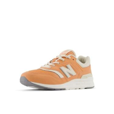 Imagem de New Balance Tênis infantil com cadarço 997H V1, Cobre/linho/sal marinho, 1.5 Wide Little Kid