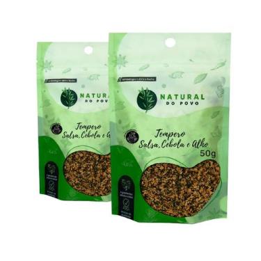Imagem de Kit 2 Mix Alho, Cebola E Salsa Desidratado Premium Pouch 50g - Natural
