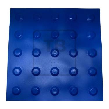 Imagem de Piso Tátil Classic Alerta em PVC 25X25cm - 10 Peças - TB Soluções, Azu