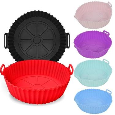 Imagem de Kit 2 Formas Silicone Cor Sortida Air Fryer Assadeira Forno - Wellmix