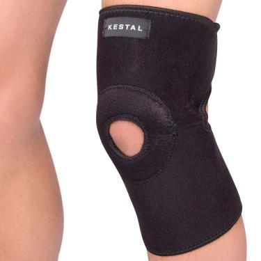 Imagem de Joelheira Kestal Ajustável com Reforço Patelar Preta