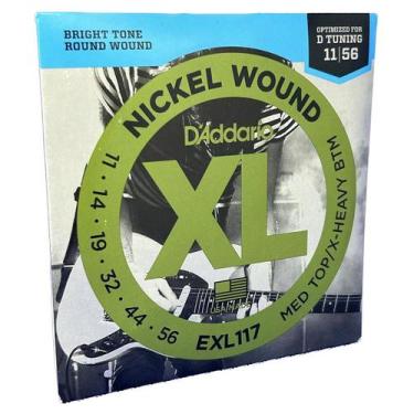 Imagem de Jogo de cordas D'Addario Guitarra 11-56 EXL117 X Med Top - Daddario - 