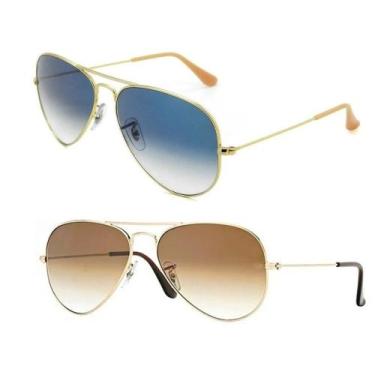 Imagem de Kit 2 Óculos De Sol Aviador Clássico UV400  - Império dos Óculos, 58mm