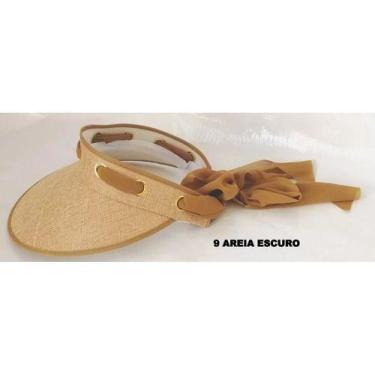 Imagem de Viseira Feminina Com Elástico E Laço  De Praia Moda Verao - oem, 9-12 