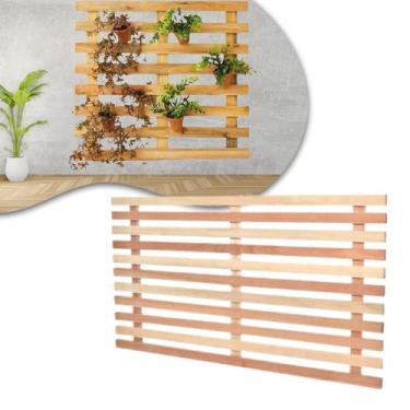 Imagem de Painel Jardim Vertical Madeira Floreira Treliça 100x50 Cm - Pratic