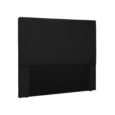 Imagem de Cabeceira King Aquilla Poliuretano Preta - Spezzia Decor